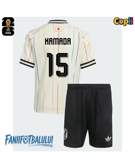 Japonia Daichi Kamada #15 Echipament de Fotbal Replică Mondial 2026 Copii Deplasare (+ Șorturi)